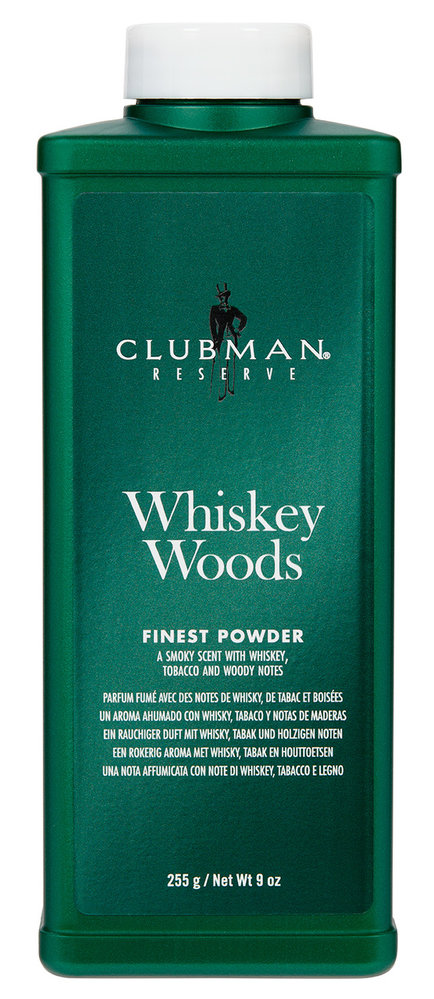 Clubman Pinaud producten Finest Talc Whiskey Woods Clubman Pinaud producten Finest Talc Whiskey Woods