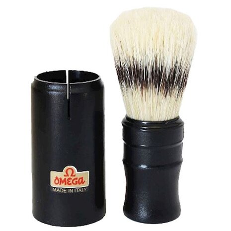 Omega Scheerkwast Varkenshaar Met Houder