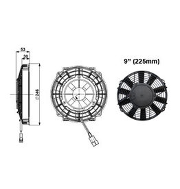 Comex Cooling Fan 9" (225mm) Pusher/Blower