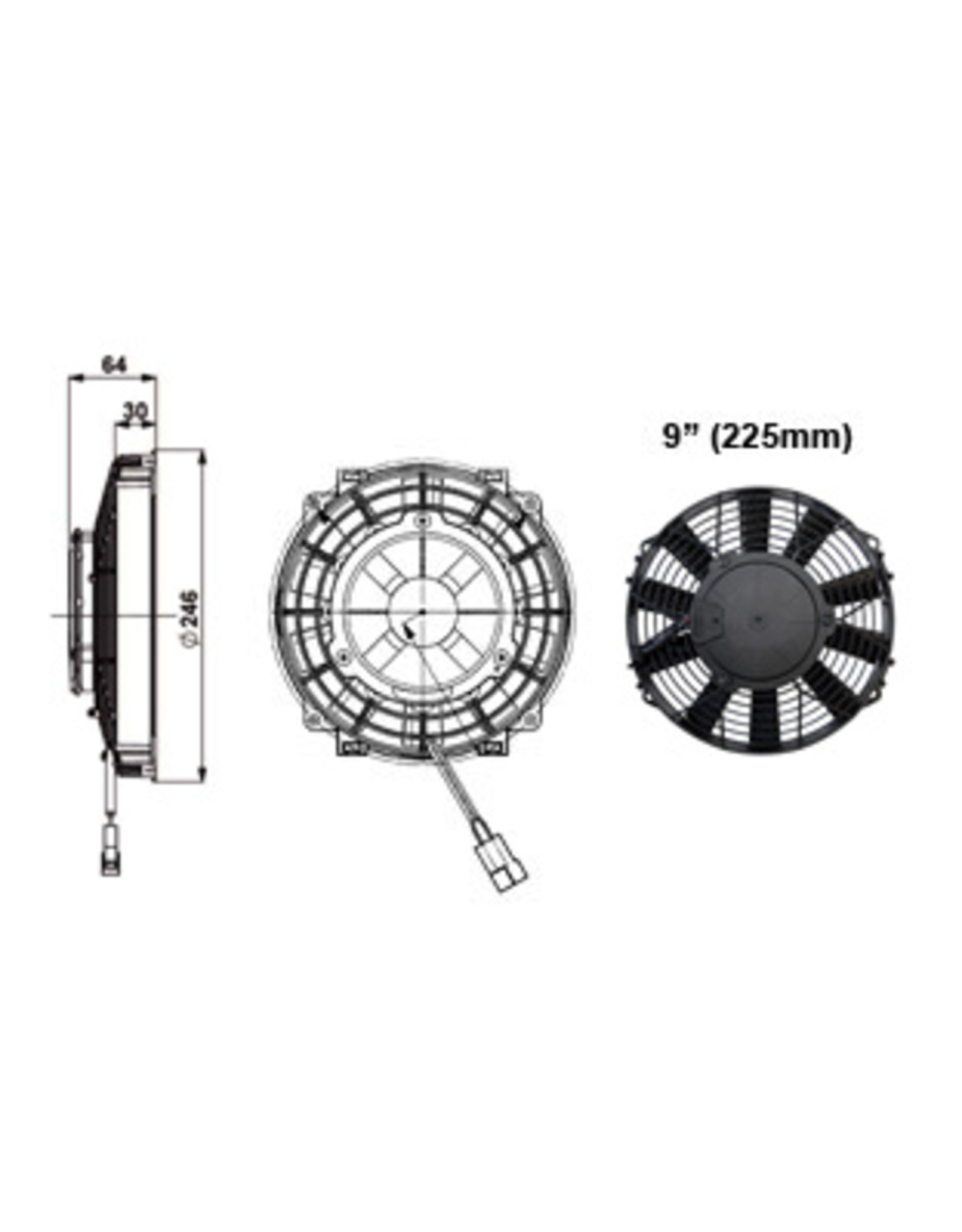 Comex Cooling Fan 9" (225mm) Pusher/Blower