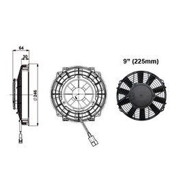 Comex Cooling Fan 9" (225mm) Puller/Sucker