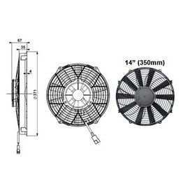 Comex Cooling Fan 14" (350mm) Pusher/Blower