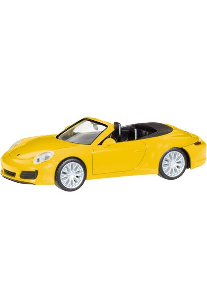 028899 Porsche 911 Carrera 4S Cabrio, geel