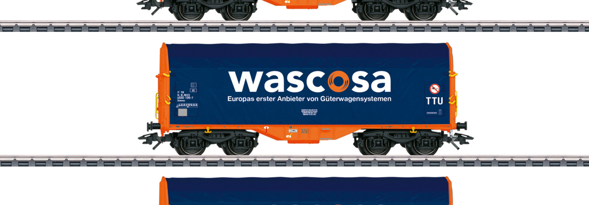 47223 Schiebeplanenwagen-Set Wascos