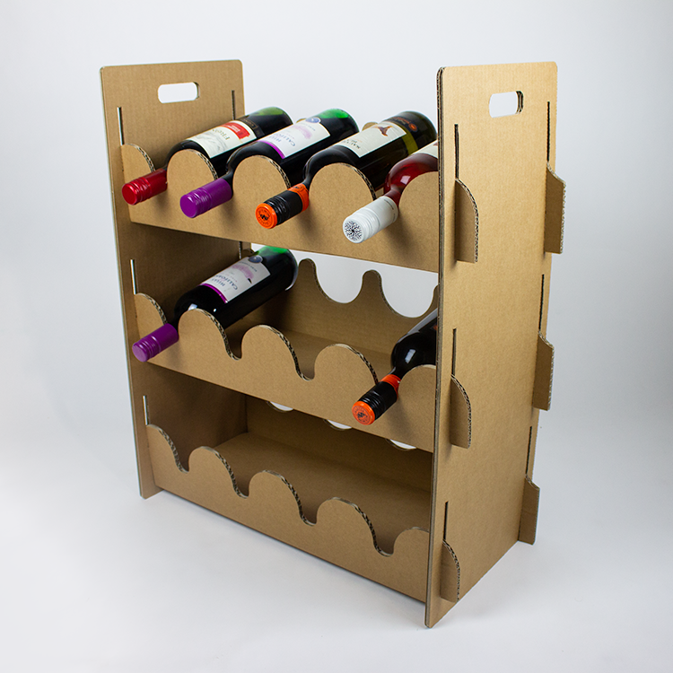 Cardboard Wine Rack Sustainable Solution KarTent