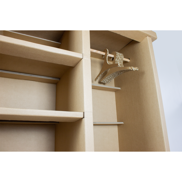 Wardrobe Closet made of Cardboard Clean Design KarTent