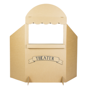 KarTent UK Cardboard puppet theater with puppet animals