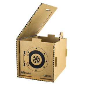 KarTent Cardboard safe for secure document disposal