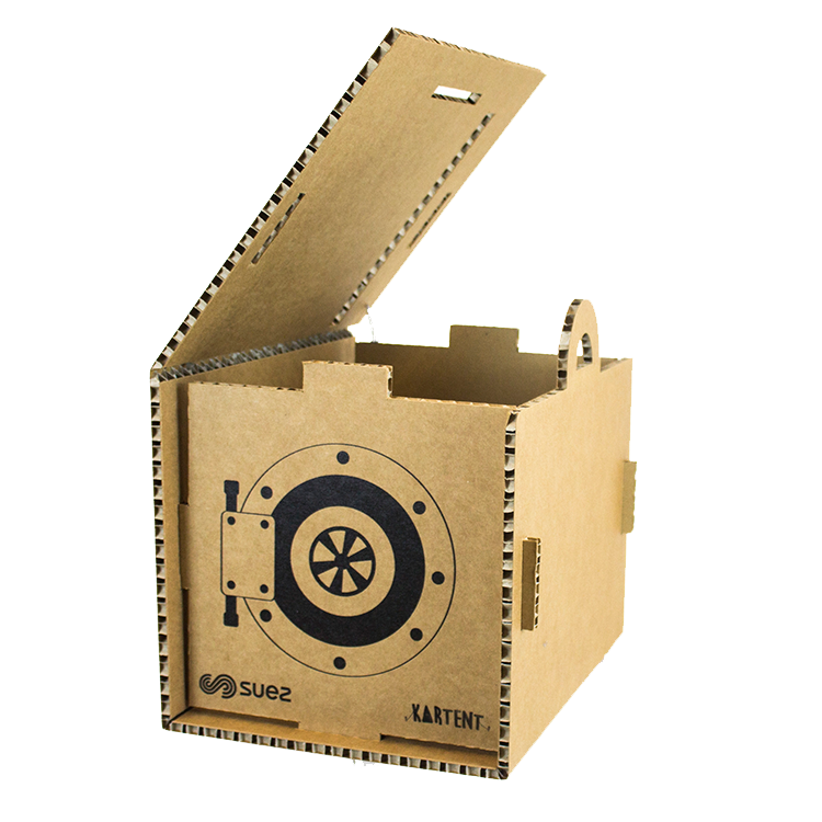 KarTent Cardboard Safe for Secure Document Disposal