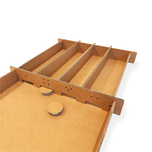 KarTent UK Cardboard shuffleboard with wooden shuffleboard stones