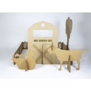 KarTent UK Cardboard farm with farm animals