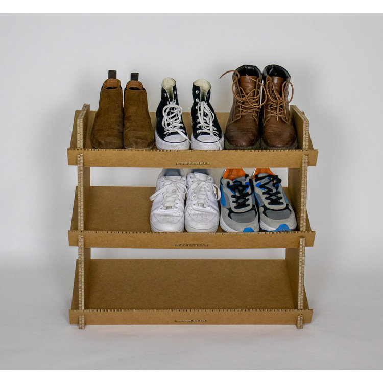 Demonteer schoonmaken Beschrijven Kartonnen Schoenenrek | Duurzaam schoenen opruimen - KarTent webshop