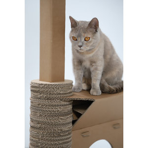 KarTent UK Cardboard cat scratching post with tree