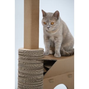 KarTent UK Kartonnen katten krabpaal met boom