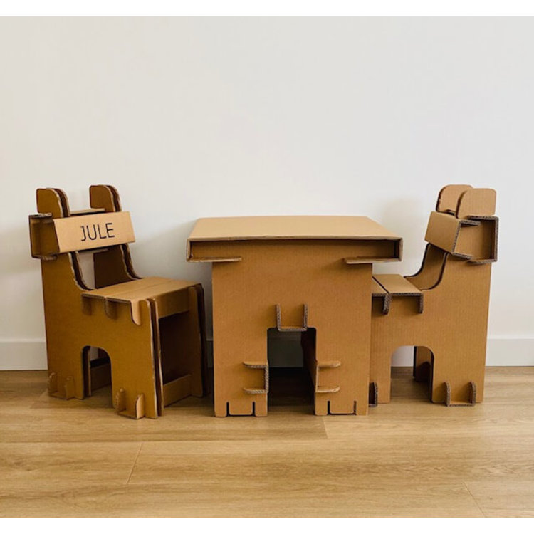 KarTent UK Cardboard Set Kids Table and Kids Chairs