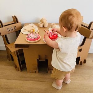 KarTent Karton-Set Kindertisch und Kinderstühle