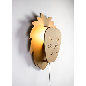 KarTent UK Cardboard wall light lion