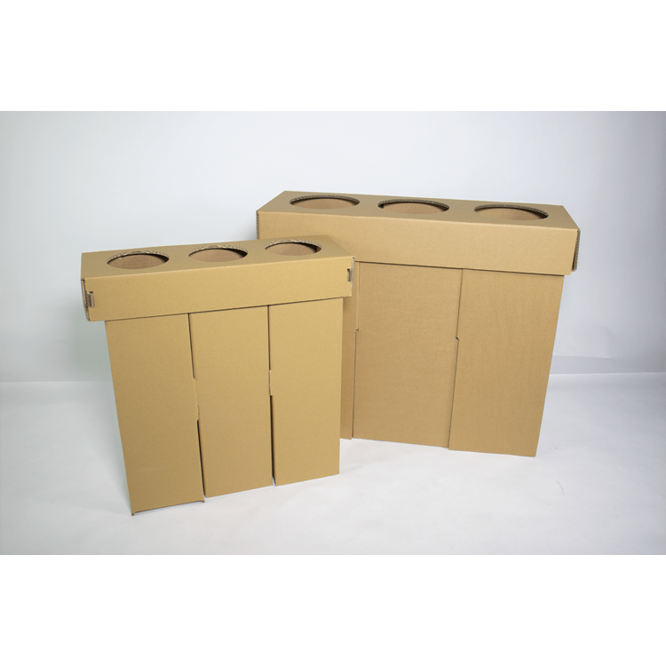 KarTent Cardboard Triple Sorting Bin