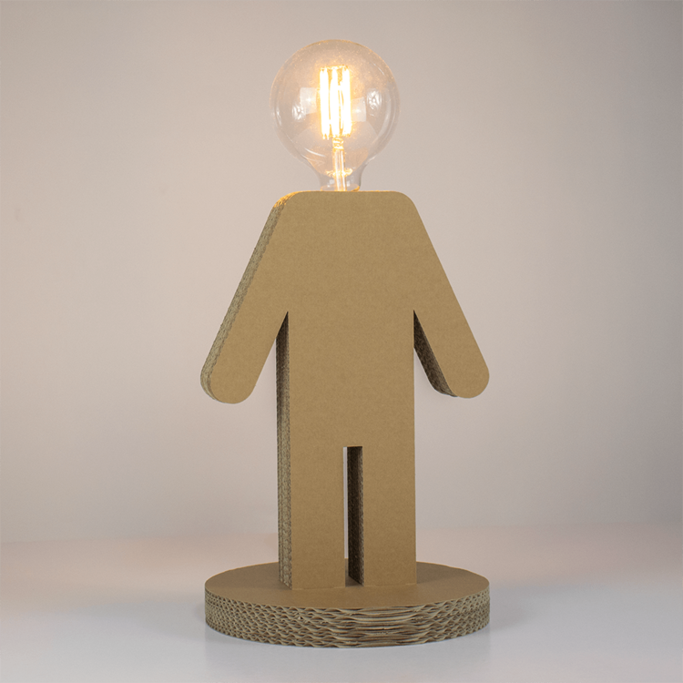 Kartonnen Lamp | Mannetjes amp en vrouwtjes lamp - webshop