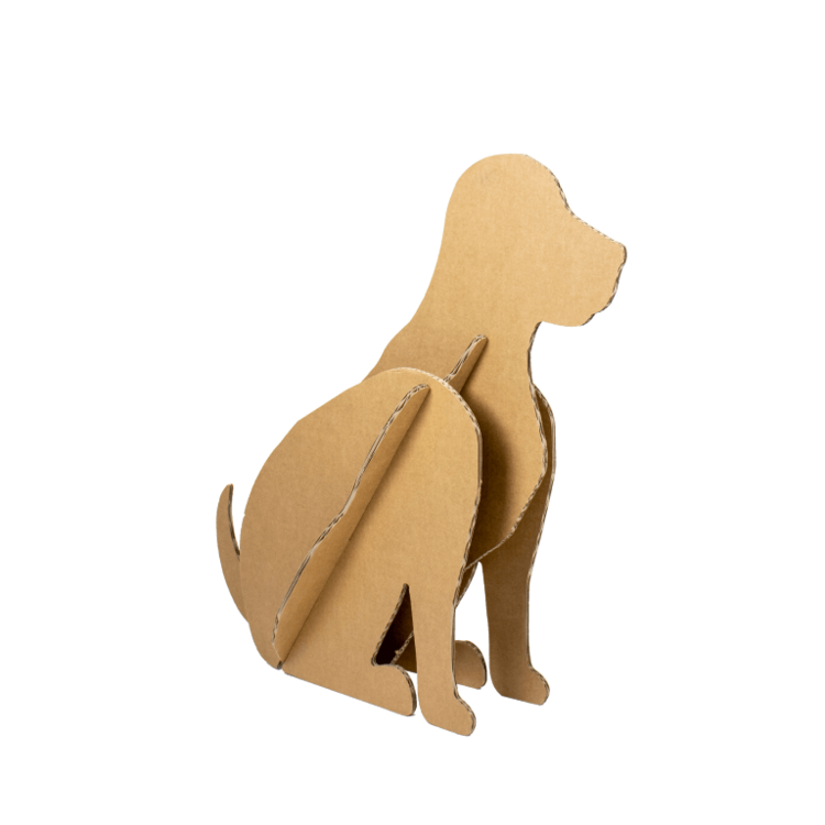 Cardboard 3D Dog | 15 different animals made of cardboard - KarTent webshop