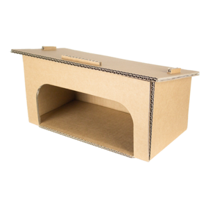 KarTent Nagetier-Spielhaus aus Karton für Ihr Meerschweinchen oder Kaninchen