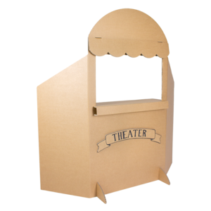 KarTent UK Cardboard puppet theater with puppet animals