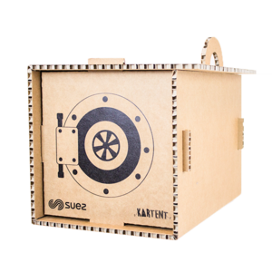 KarTent Cardboard safe for secure document disposal