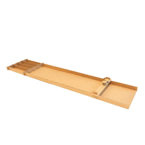 KarTent UK Cardboard shuffleboard with wooden shuffleboard stones