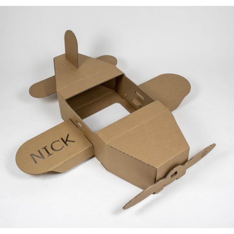 Big Cardboard Toy Airplane Sustainable Toys KarTent