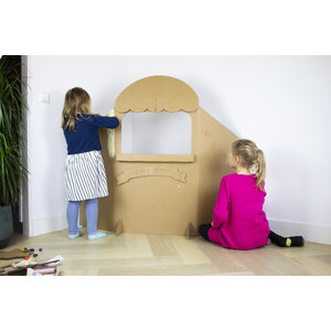 KarTent UK Cardboard puppet theater with puppet animals