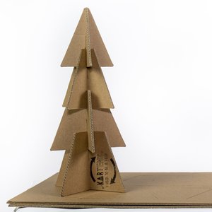 KarTent Kartonnen wens kerstboom mini