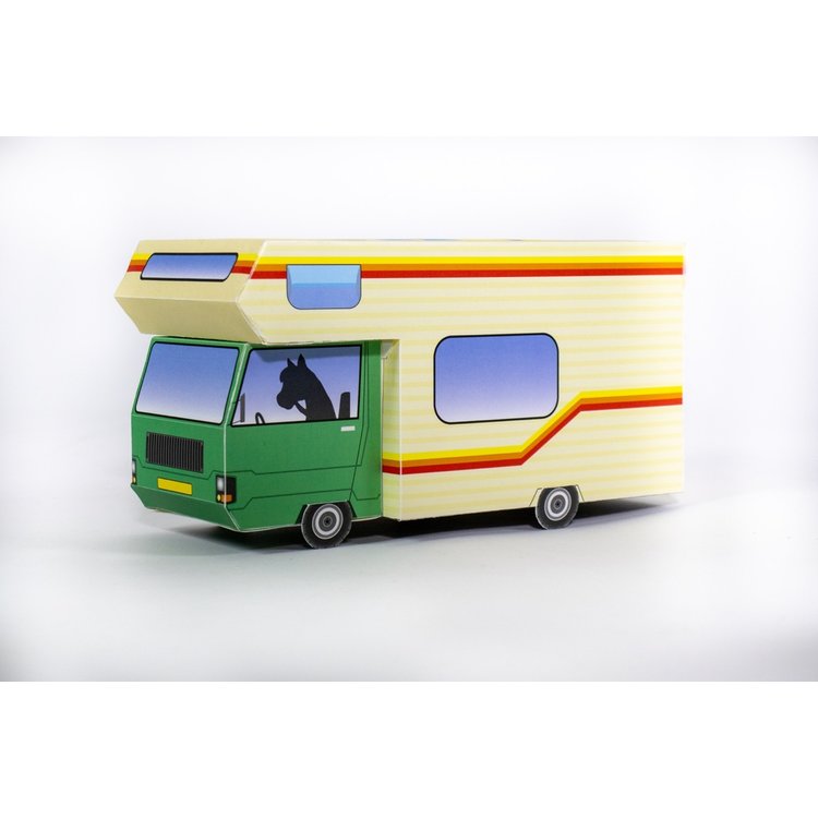 Papieren Camper Surprise Kantenklare surprise voor Sinterklaas KarTent