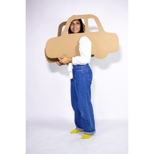 KarTent UK Cardboard car dressed costume