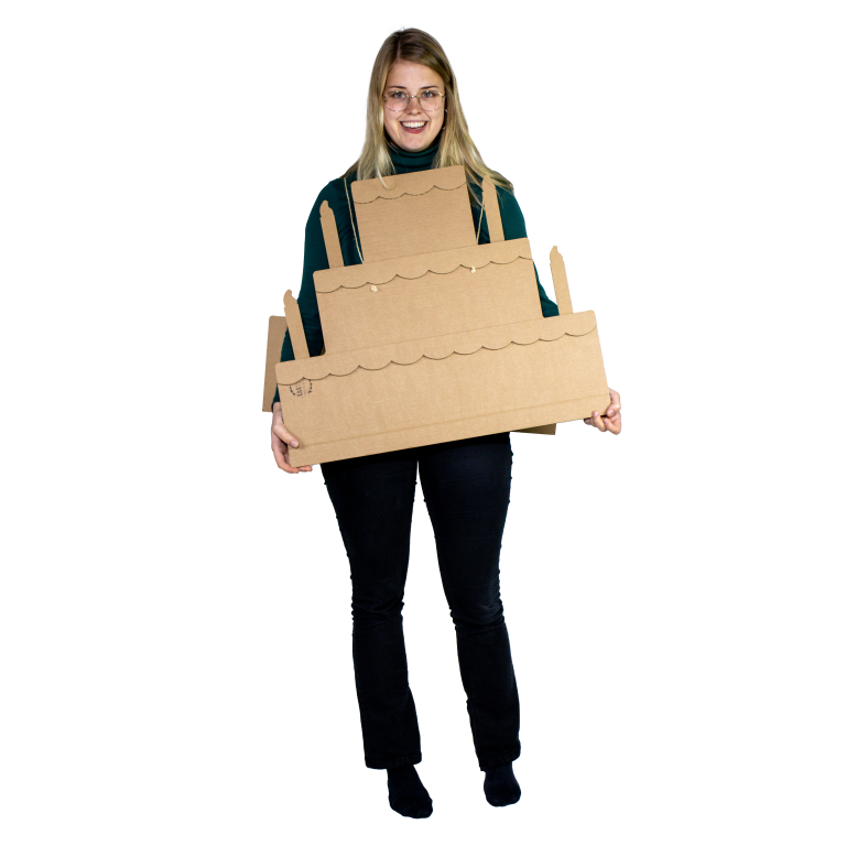 Kostüm &amp;#39;Torte&amp;#39; aus Pappe für Kinder ab 6 Jahren - KarTent