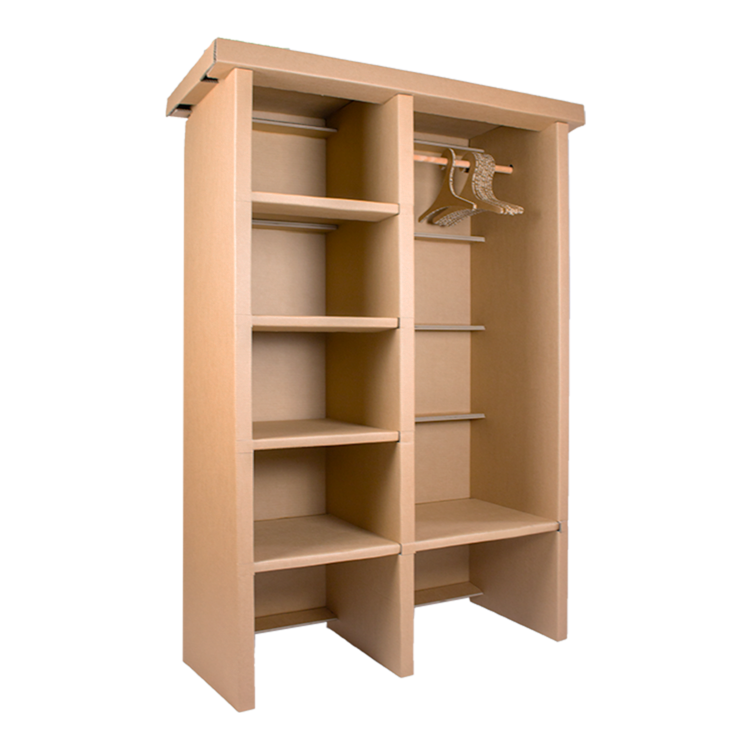 Wardrobe Closet made of Cardboard Clean Design KarTent