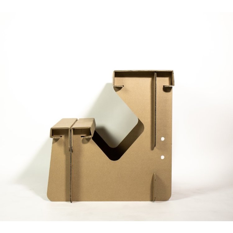 Cardboard drawing table Sustainable furniture for kids KarTent