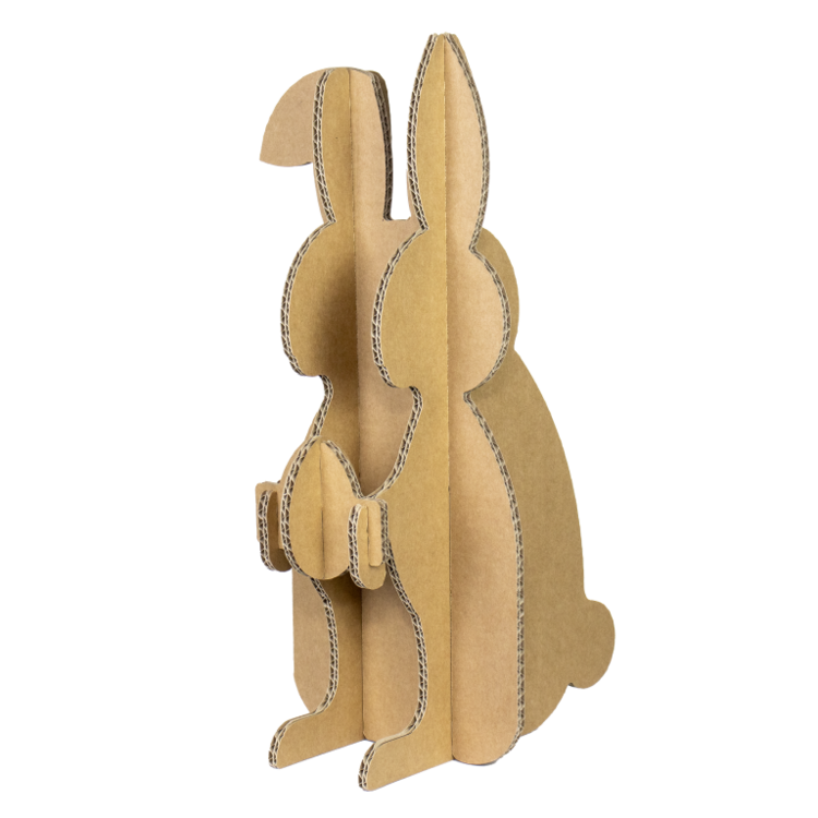 Cardboard Easter bunny | Decoration for Easter - KarTent webshop