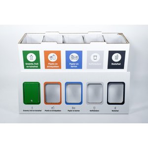 KarTent NL Cardboard eco bin five compartments