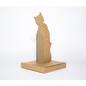 KarTent UK Cardboard cat scratching post cat shape