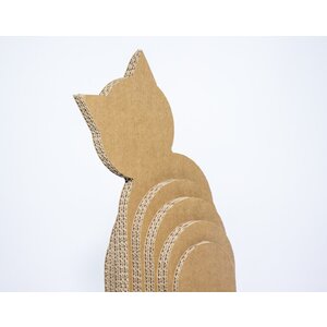 KarTent UK Cardboard cat scratching post cat shape