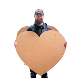 KarTent Cardboard heart dress up costume