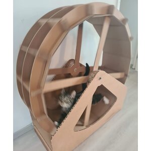 KarTent Cardboard cat walking wheel