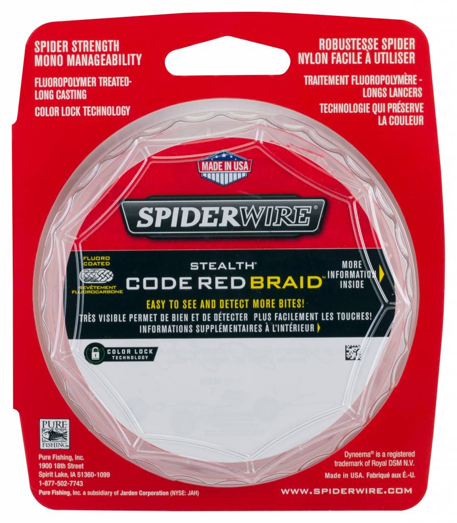 SpiderWire SpiderWire Stealth Code Red Dyneema Gevlochten Lijn