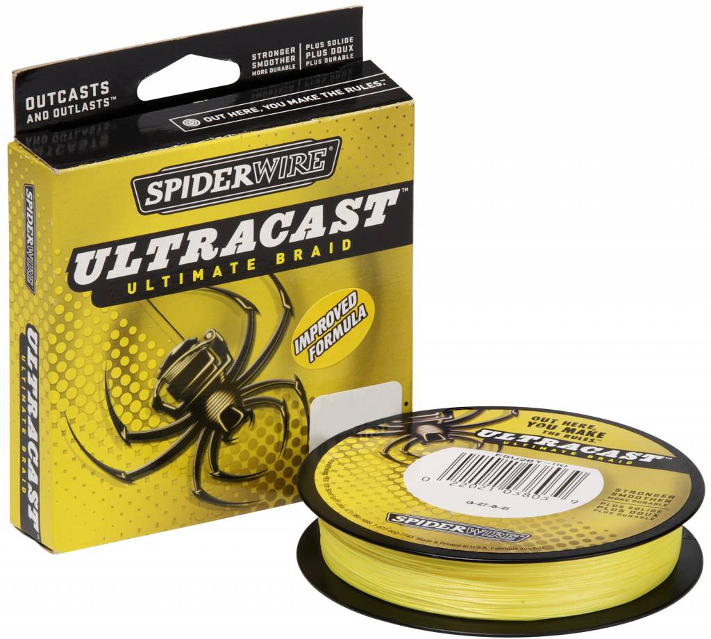 SpiderWire SpiderWire UltraCast Hi-Vis Yellow Gevlochten Visdraad