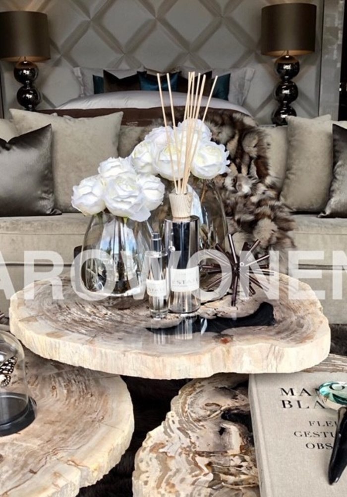 Arowonen Coffee Table Petrified Wood Set Of 3