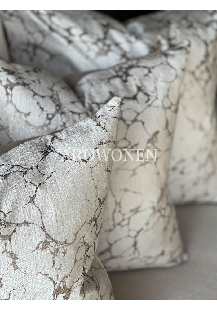 Decorative Cushion - Marble - Rose White