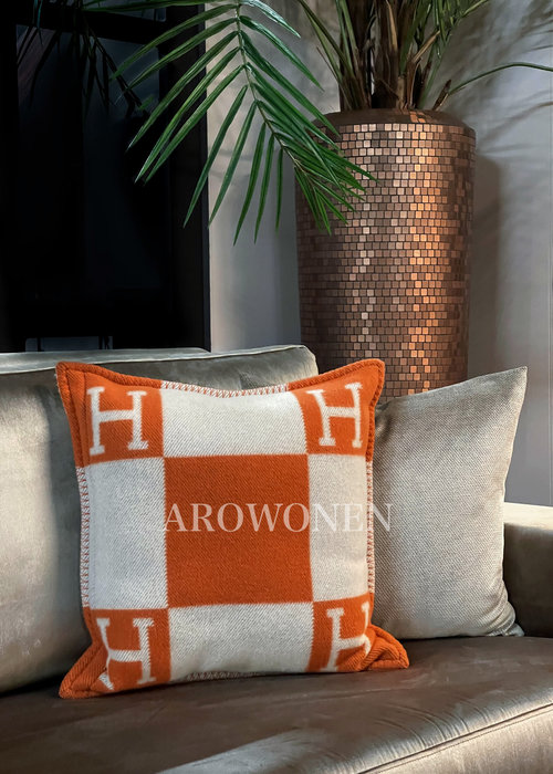 Hermés Decorative Cushion -  Avalon - Orange