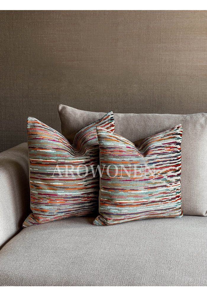 Decorative Cushion - Jacinda - Multicolor - Beige / Orange