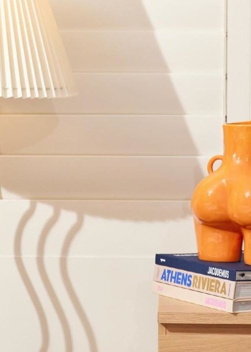 ANISSA KERMICHE Vase Love Handles - Shiny Orange
