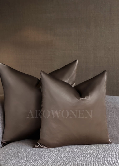 Decorative Cushion - Hester Satin - Shiny Taupe
